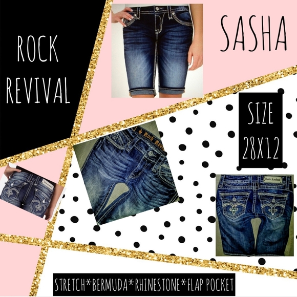 Rock Revival Pants - Rock Revival Shorts Size 28 Sasha Bermuda